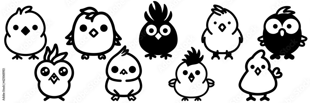Chicken silhouettes set, large pack of vector silhouette design, isolated white background Chicken silhouettes set, large pack of vector silhouette design, isolated white background