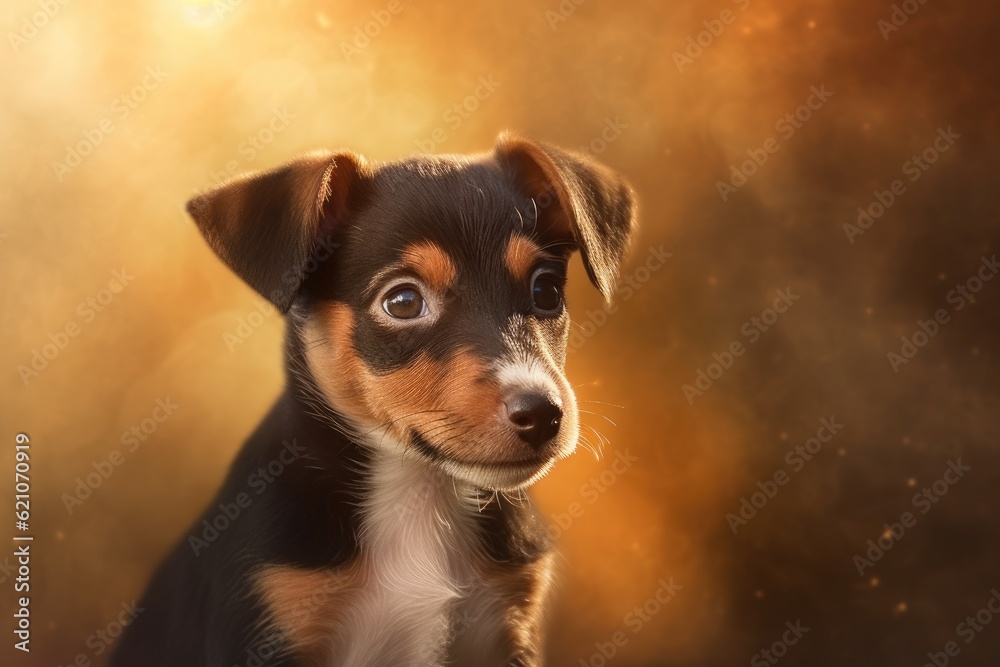 Jack Russell retriever puppy in a sweet photo. made using generative AI tools Jack Russell retriever puppy in a sweet photo. made using generative AI tools