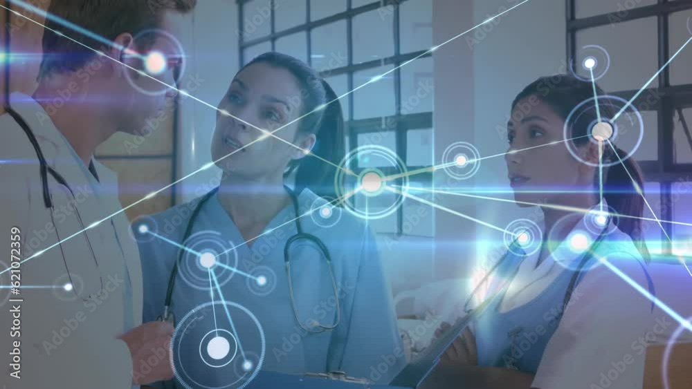 Animation of network of connections over diverse doctors Animation of network of connections over diverse doctors