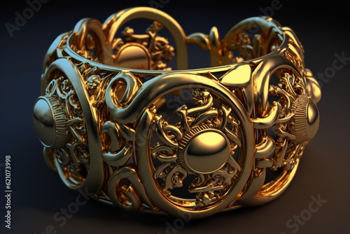 brass bracelet, Generative AI