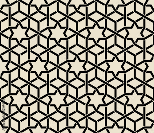 Traditional Arabic Islamic geometric seamless pattern