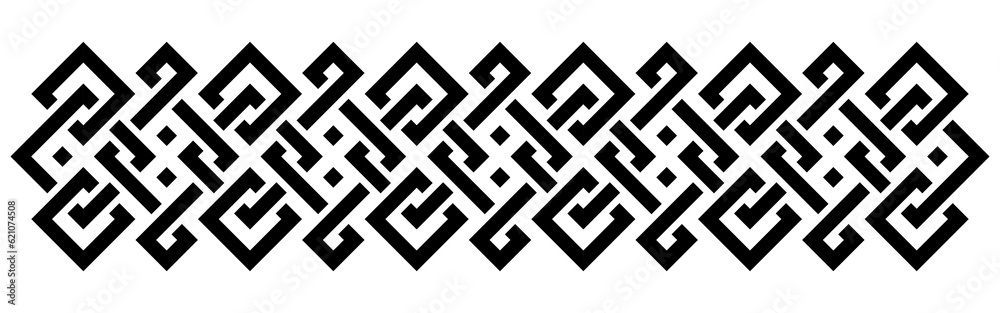 Geometric interlaced black squares border Geometric interlaced black squares border