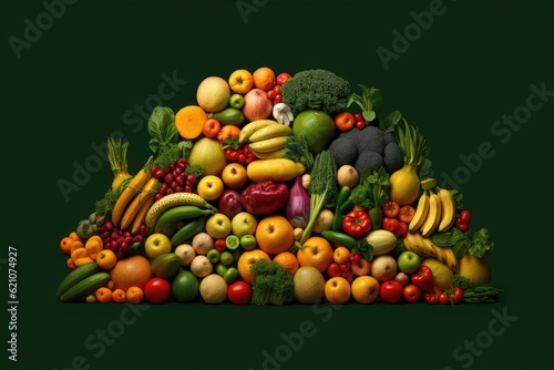 range of fresh fruits and vegetables. made using generative AI tools