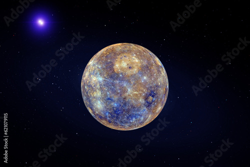 Mercury. Planet of the solar system. The elements of this image furnished by NASA.