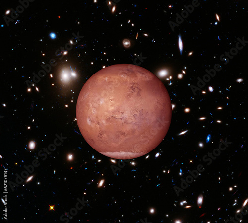 Mars and free space. The elements of this image furnished by NASA.