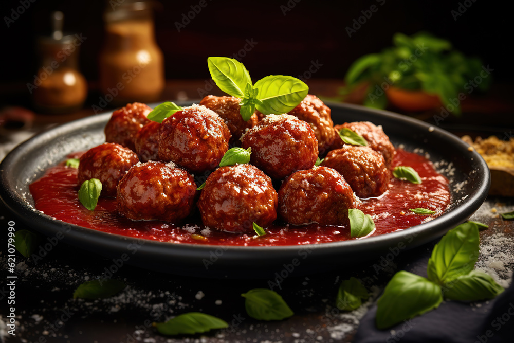 Italian Meatballs, food, generative ai Italian Meatballs, food, generative ai