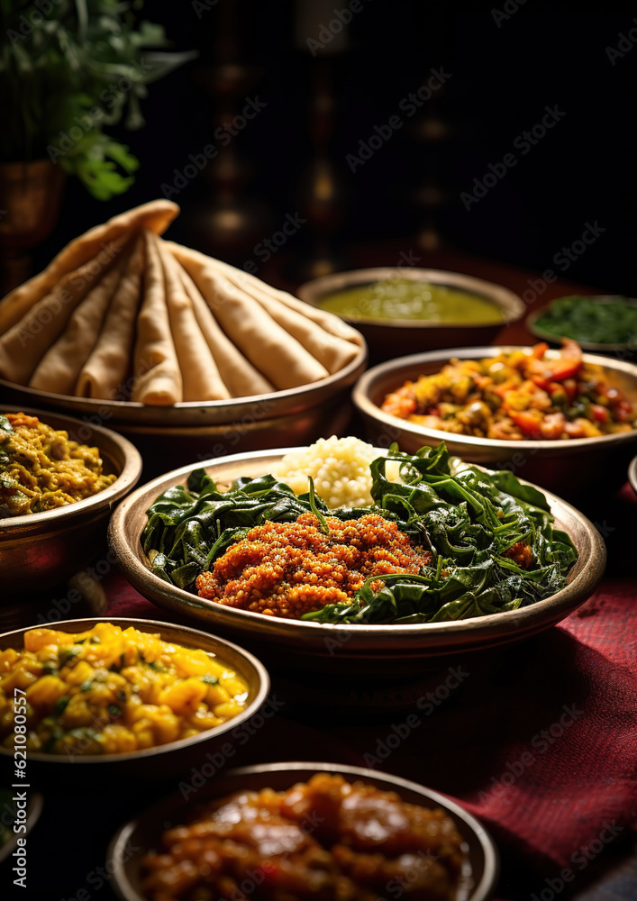 Traditional ethiopian cuisine, generative ai 