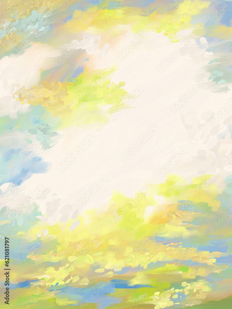 Impressionistic Bright & Vibrant Sunset Cloudscape- Digital Painting, Illustration, Art, Artwork, Background, Backdrop, Wallpaper, Background, Backdrop, Design, Social Media Post, Publications, ad
