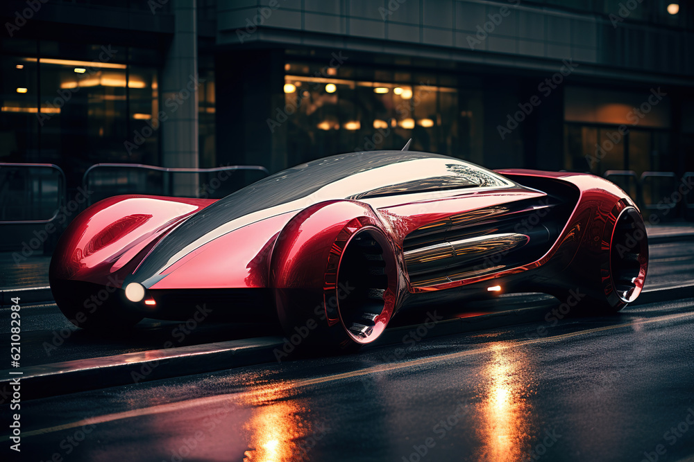futuristic aerodynamics car, concept, generative ai 