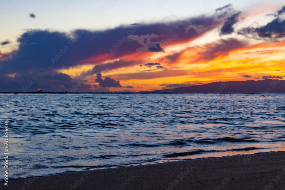Obraz premium sunset at the beach