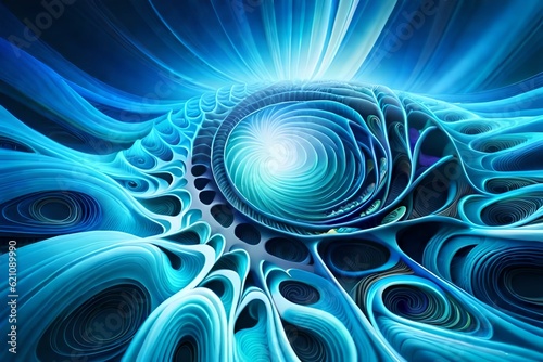 abstract blue background with circles