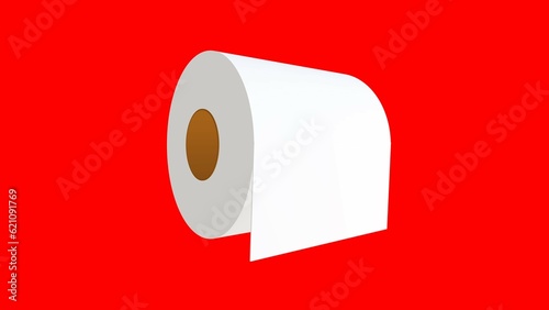 Toilet paper used in bathrooms and cleaning