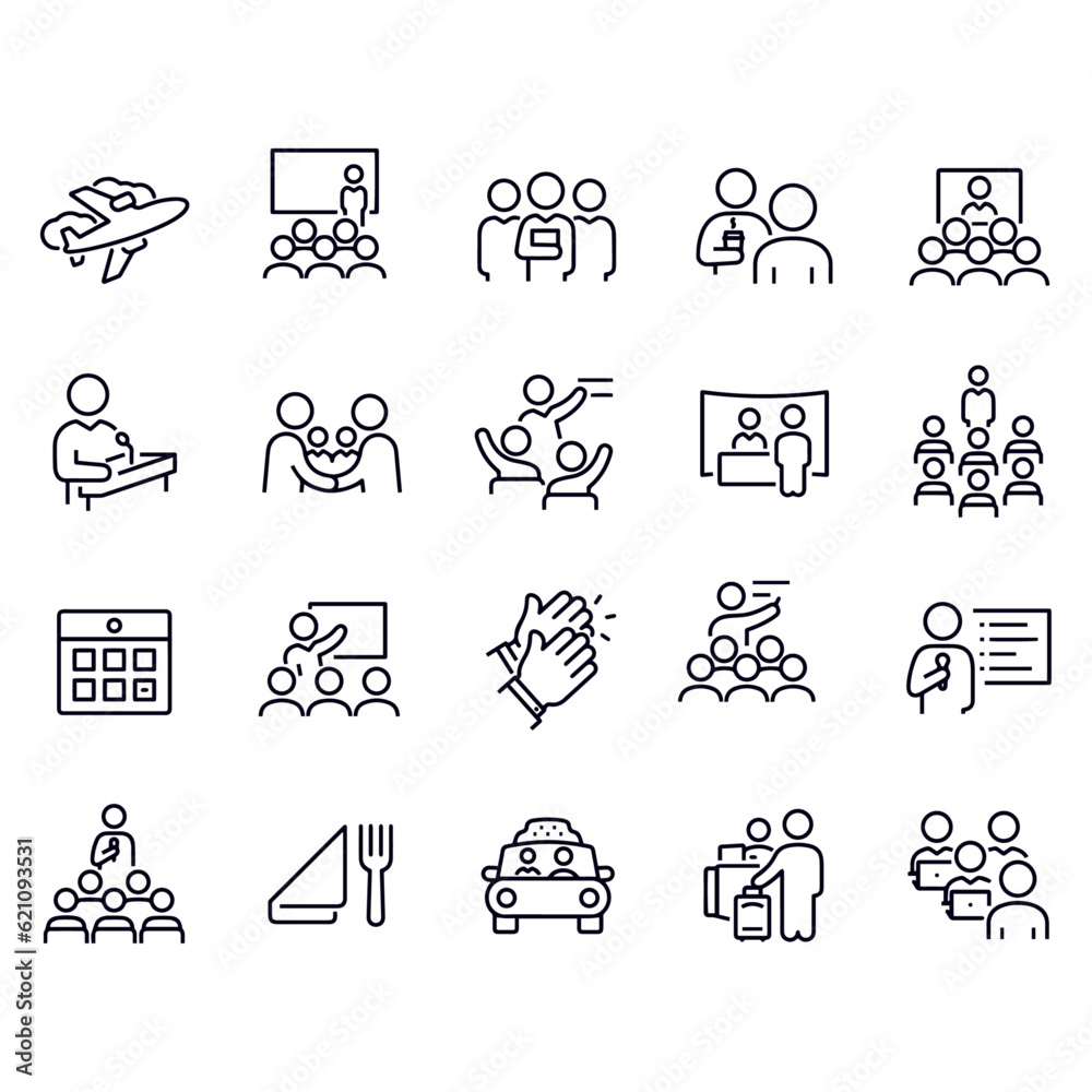 Convention And Seminar icon vector design Stock ベクター | Adobe Stock