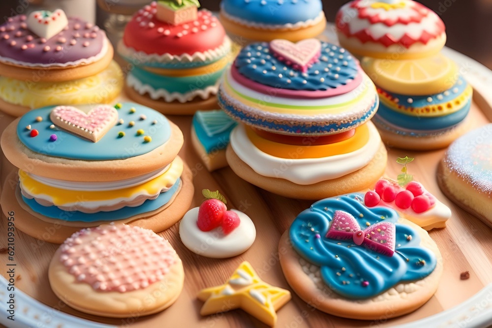Pile of homemade cookies, Pile of homemade cookies realistic photography, colorful, intricate, decorative, assortment, frosted, sprinkled, shaped, cookies, desserts, sweet, gourmet, baked Pile of homemade cookies, Pile of homemade cookies realistic photography, colorful, intricate, decorative, assortment, frosted, sprinkled, shaped, cookies, desserts, sweet, gourmet, baked