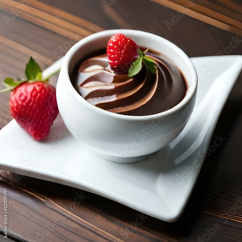 chocolate cake with strawberries