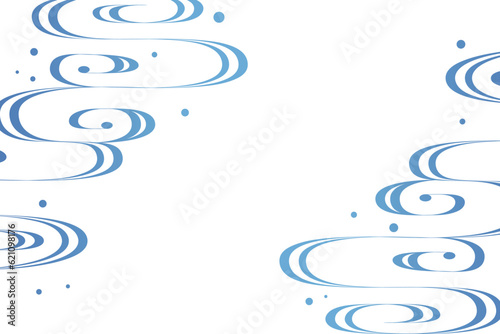 Papier peint 青の流水紋の背景フレーム