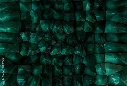 Fototapeta Naklejka Na Ścianę i Meble -  Abstract 3D Rendered Emerald Green Marble Texture Background