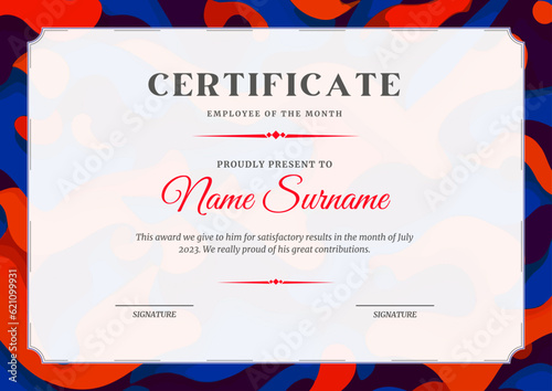 Elegant certificate design for achievement and appreciation With Abstract Background