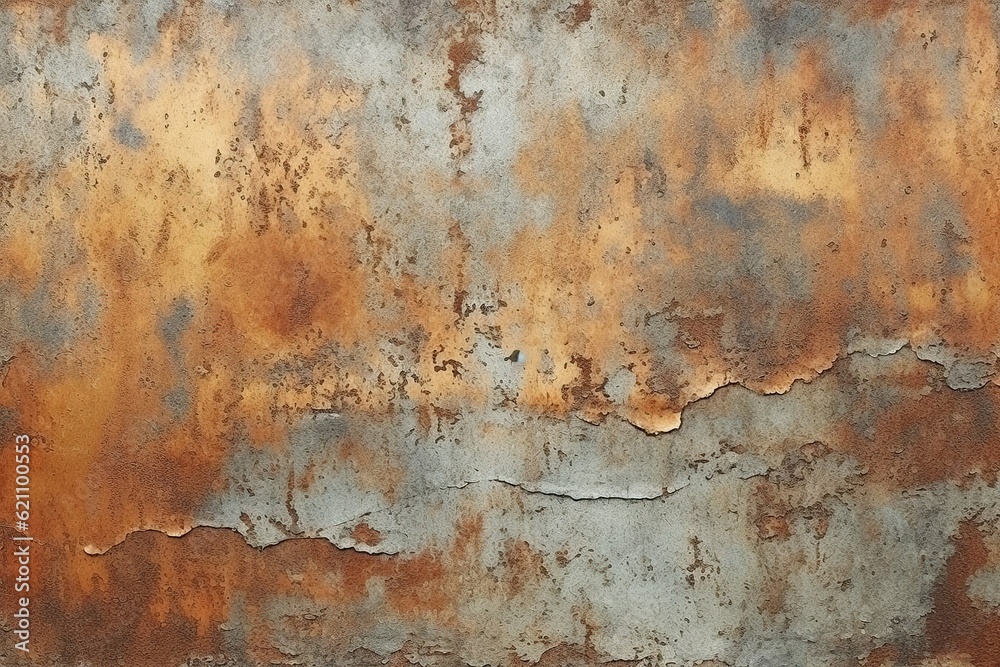 The rusty metal surface, texture. Created with Generative Ai technology. The rusty metal surface, texture. Created with Generative Ai technology.