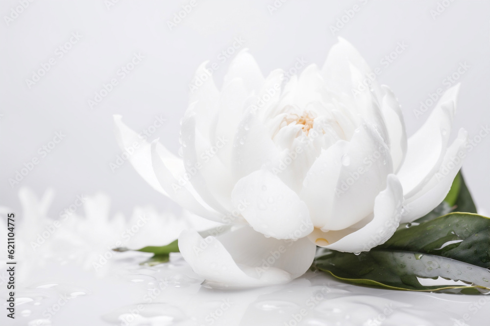 background wedding blossom floral white celebration flower spring greeting beautiful nature. Generative AI.