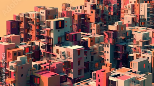buildings made in. made using generative AI tools