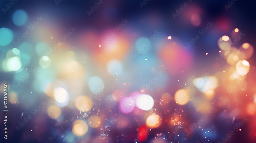 Bokeh backgrounds with blurred lights Generative AI