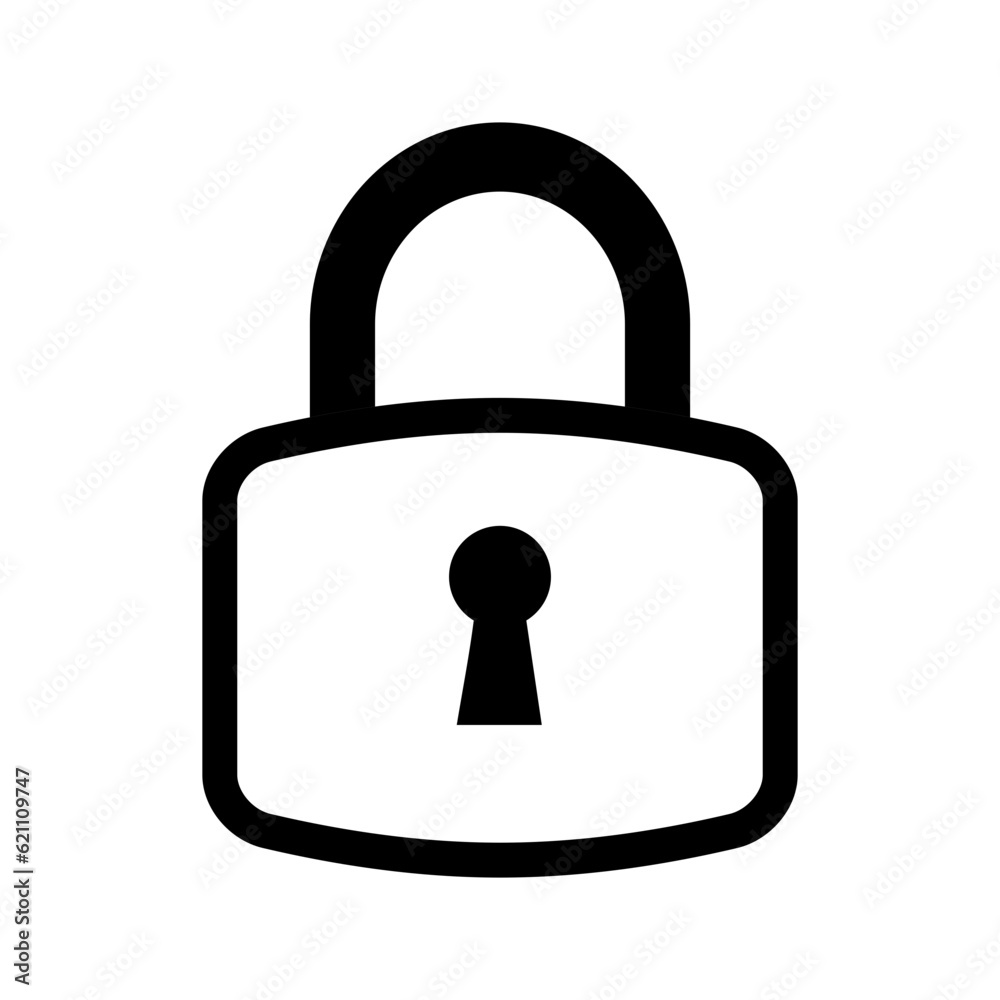 padlock icon isolated on white background padlock icon isolated on white background