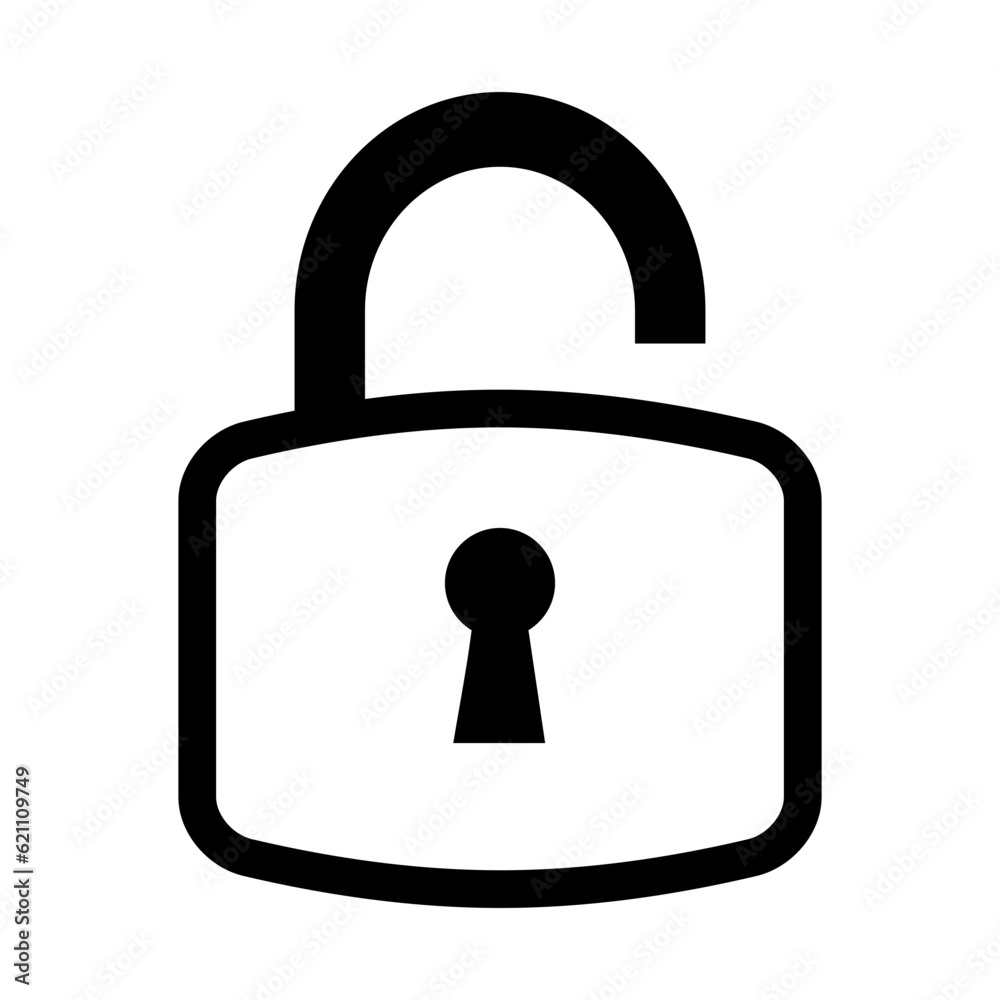 padlock icon isolated on white background