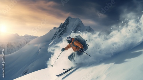 A person skiing in the snow. © Marcus