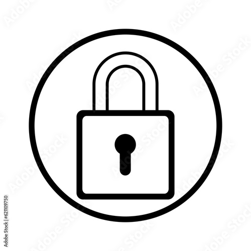 Wallpaper Mural padlock icon isolated on white background Torontodigital.ca