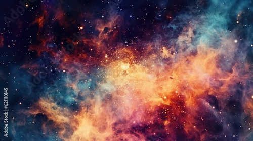 The universe is full with stars, nebulae, and galaxies. made using generative AI tools
