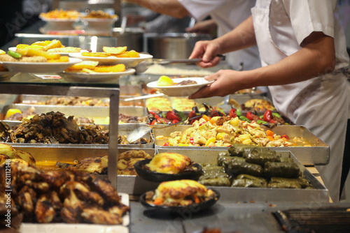 chef preparing food in a bakery