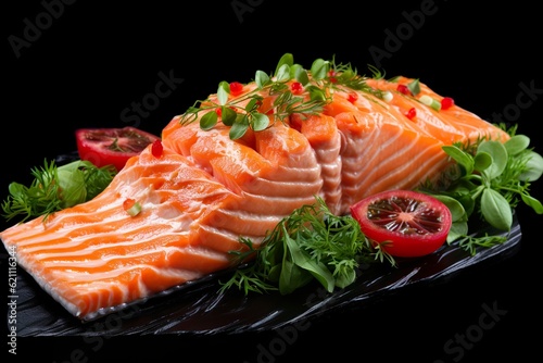 Professional food photography of salmon