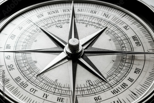 A compass needle spinning pointing to an unseen dimension