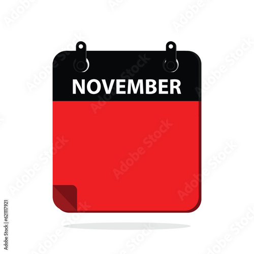 calender icon, november con with white background