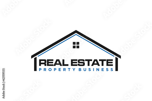 Roof house real estate logo design property icon symbol family