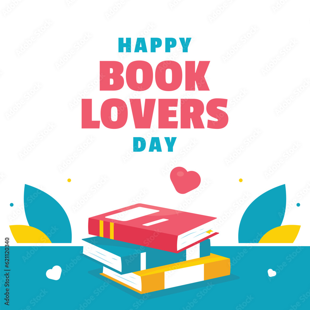 Book Lovers Day Flat Illustration event