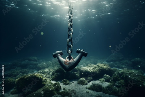 anchor at the bottom of the sea