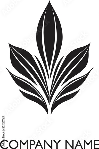 A Logo of Growing Leave Vector