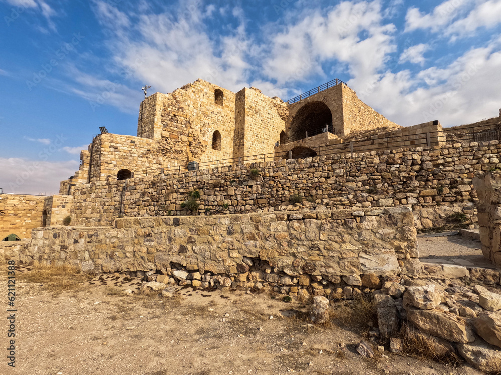 Al-Karak, Jordan - 2022 : Kerak Castle -History of the Moabites, Nabataeans, Byzantines and Muslims