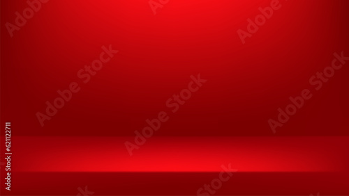 Red gradient abstract background. Simple and modern studio background.