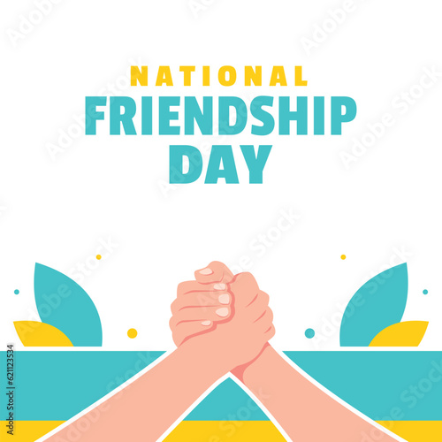 National Friendship Day Flat Illustration event