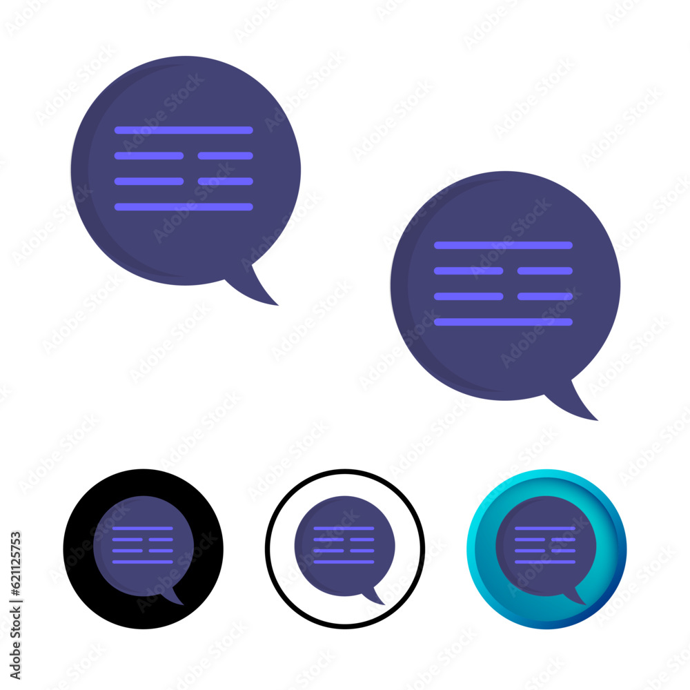 Abstract Chat Icon Illustration Abstract Chat Icon Illustration