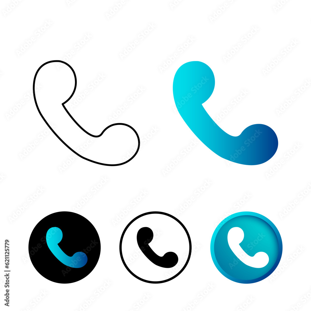 Abstract Phone Call Icon Illustration Abstract Phone Call Icon Illustration