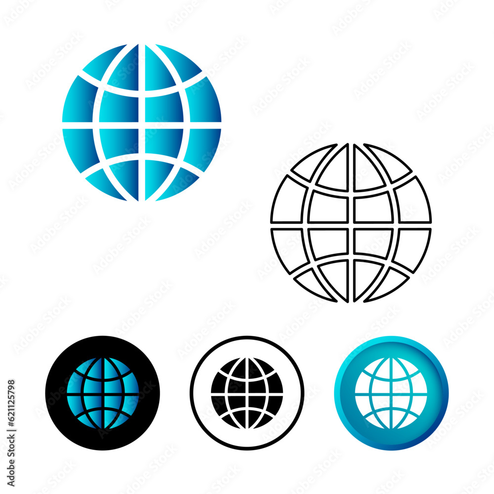 Modern Web URL Icon Illustration Modern Web URL Icon Illustration