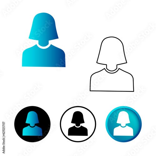 Abstract Woman Icon Illustration