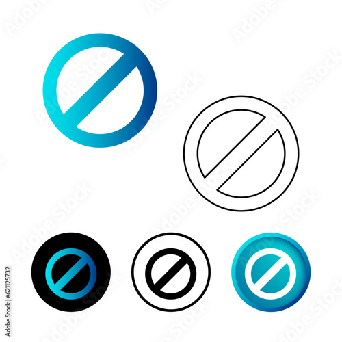 Abstract Ban Icon Illustration
