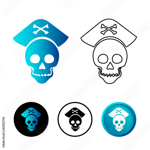 Abstract Piracy Icon Illustration