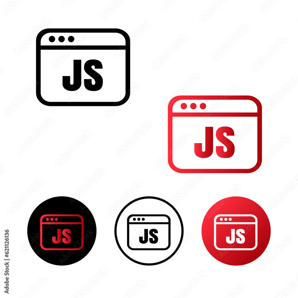 Javascript Code Icon Illustration Javascript Code Icon Illustration