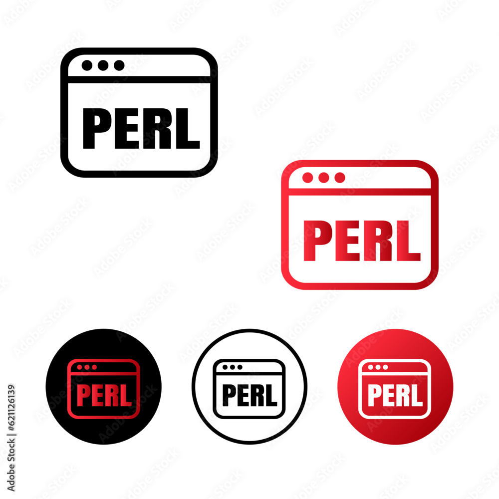 Perl Code Icon Illustration Perl Code Icon Illustration